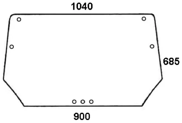 Kramp - 04340310N - Cab Glass