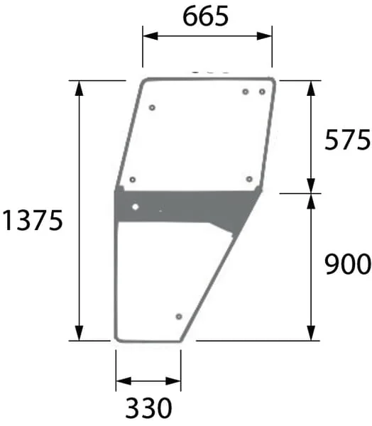 Kramp - 04347340N - Cab Glass