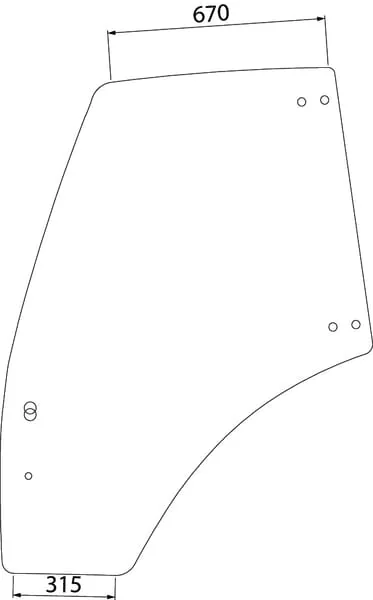 Kramp - 04418951KR - Left Door Glass
