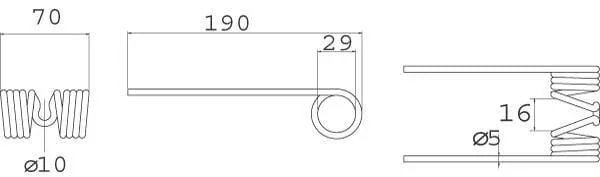 Kramp - 0940522900N - Spring Tines Pickup Unit Welger