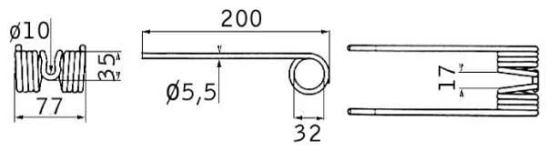 Kramp - 0940530200N - Pick-Up Unit Spring Tines Welger