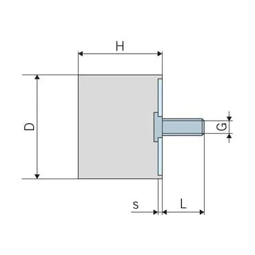 Kramp - 1010D55 - Vibration Damper Type D