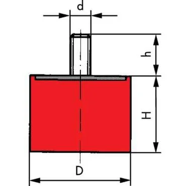 Kramp - 1010D55RVS - STLS STL Vibr. Damper Type D