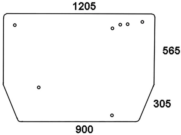 Kramp - 10368021N - Rear Window Zetor Pre 1994