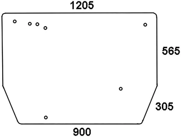Kramp - 10368441N - Rear Window Zetor Post 1995