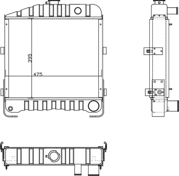 Kramp - 1328723C91N - Kramp Radiator Case - IH
