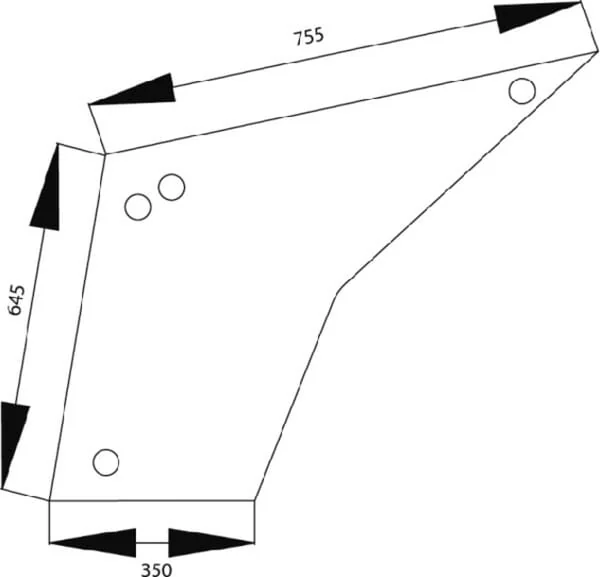 Kramp - 1332486C1N - Door Glass Lower