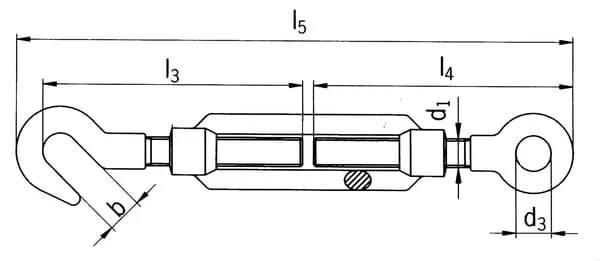 Kramp - 148012HG - Turnbuckle Hook/Round 12mm