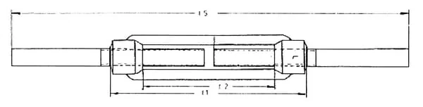 Kramp - 148022AA - Turnbuckle Weld-On End M22