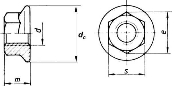 Kramp - 16VR - Hexagon Flange Nut M16x2.00 Steel Zinc-Plated Class 10 Kramp