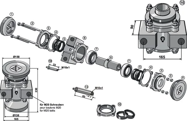 Kramp - 17100037L - Housing Cover With Shaft Seal