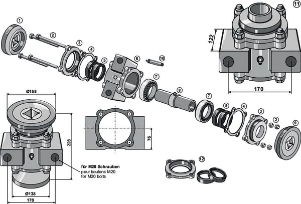 Kramp - 17100402 - Bearing For Souchu-Pinet, 40x40