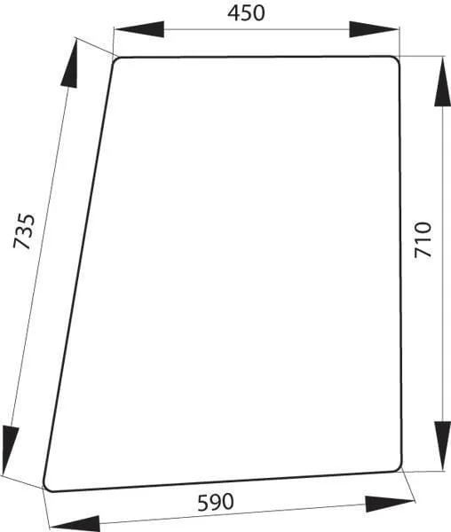 Kramp - 178810111130N - Door Glass Upper