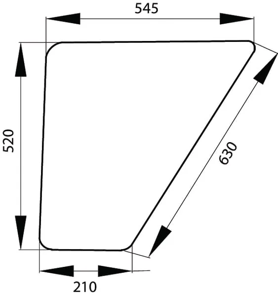 Kramp - 178810111140N - Door Glass Lower