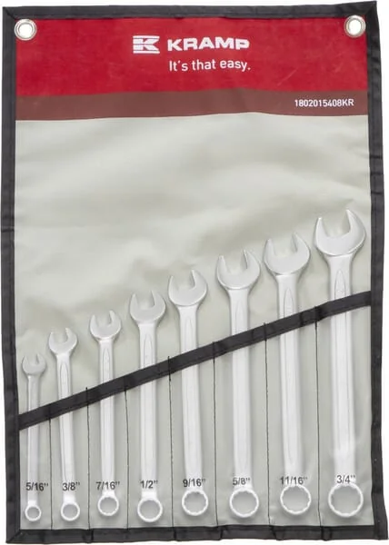 Kramp - 1802015408KR - Combination Wrench Set, 8 Pcs