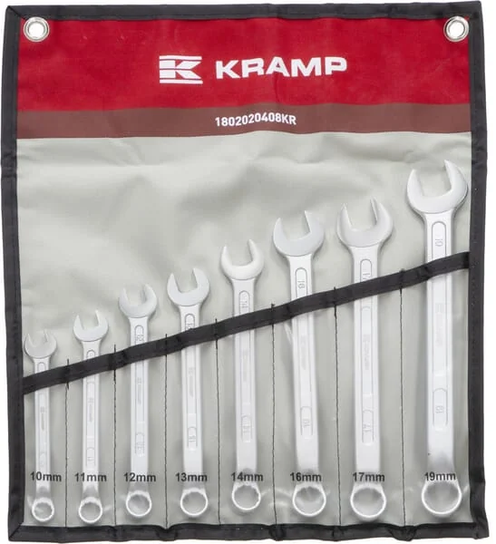 Kramp - 1802020408KR - Combination Wrench Set, Bent, 8 Pcs