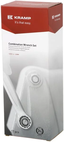 Kramp - 1802025417KR - Set of Combination Wrenches, 17 pcs
