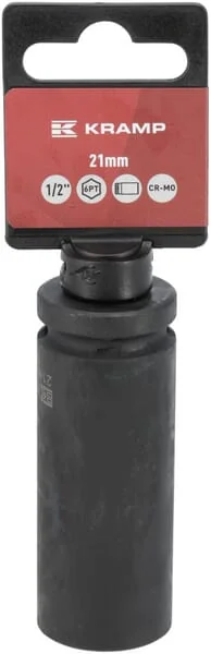 Kramp - 1803544621KR - Impact Socket Long 1/2" 21 mm