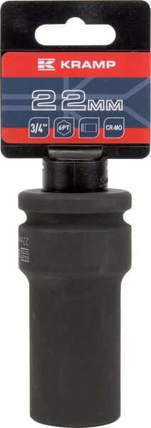 Kramp - 1803546622KR - Long Impact Socket 3/4" 22 mm
