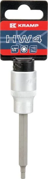 Kramp - 18060135104KR - Long Hex Socket Bit 1/2" 4 mm