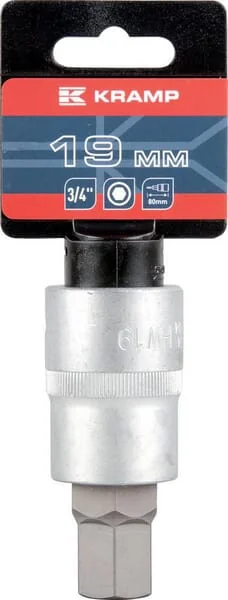 Kramp - 18060195019KR - Kramp Socket 3/4" Hex 19 mm