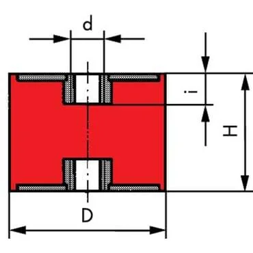 Kramp - 2015C55RVS - A2 Rubber Damper Type C