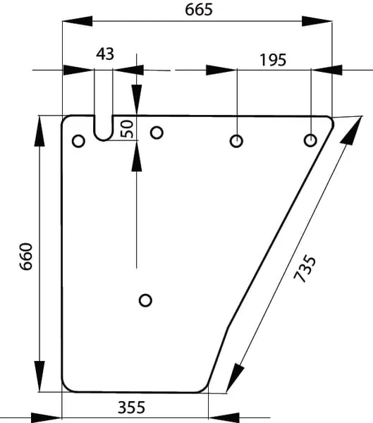 Kramp - 205810030111N - Door Glass Lower