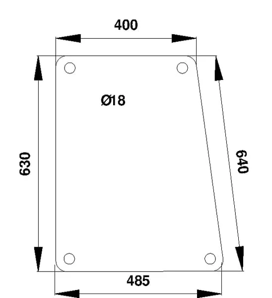 Kramp - 205810040300N - Side Glass