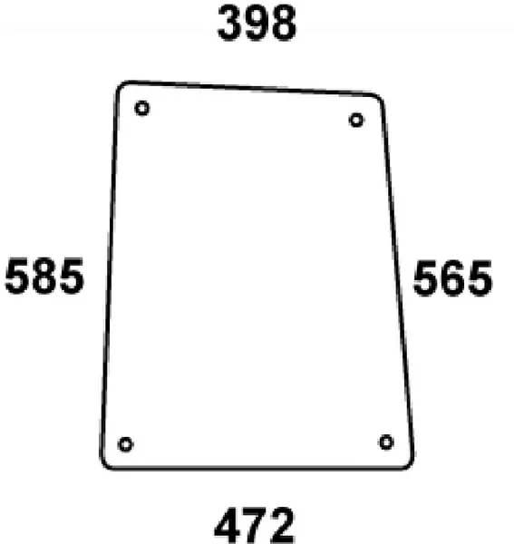 Kramp - 247810040300N - Side Glass