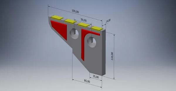 Kramp - 279139CN - Landside Carbide LH