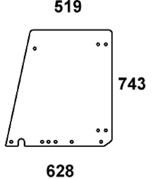 Kramp - 297810030500N - Door Glass Upper