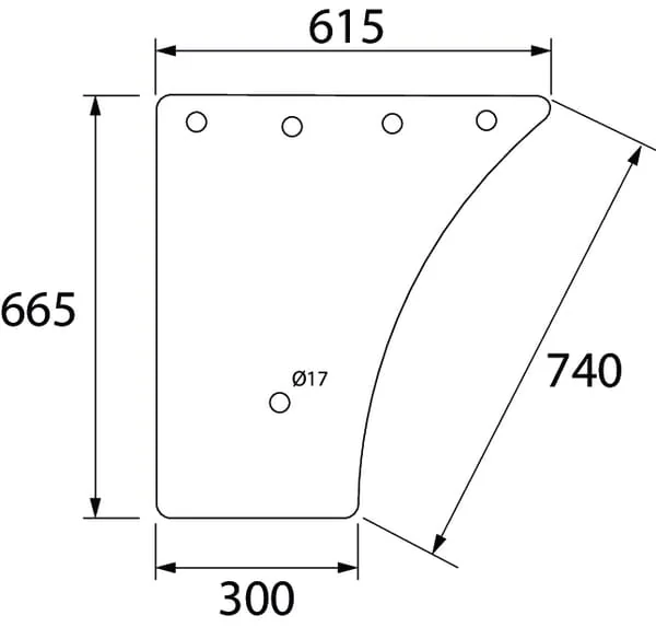Kramp - 297810030510N - Door Glass Lower