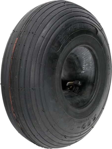 Kramp - 30044T510S - Tyre and Tube 3.00-4, 4 Ply, With Bent Valve, T-510, Kramp