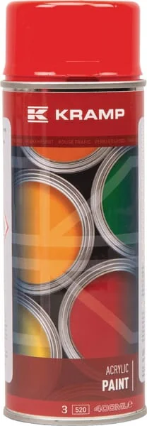 Kramp - 302004KR - Paint RAL 3020 Traffic Red 400 ml in Spray Kramp