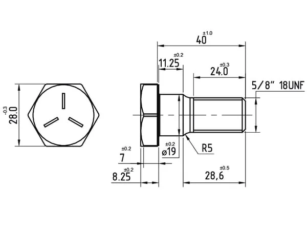 Kramp - 3047576R2N - Wheel Bolt