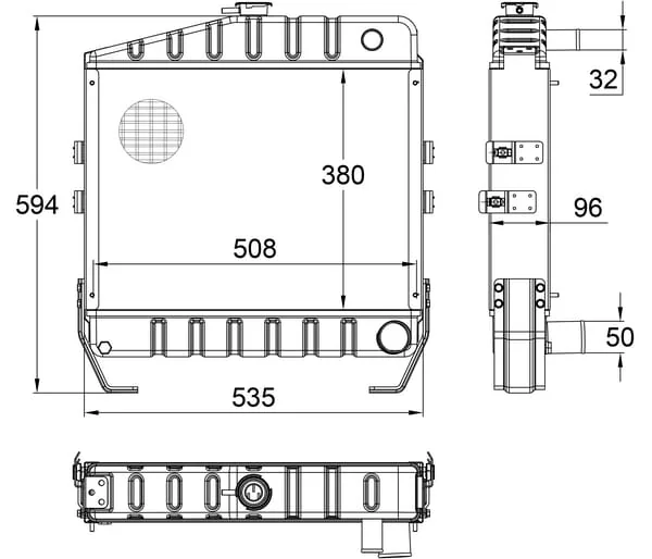 Kramp - 3145498R93N - Kramp Radiator Suitable For Case - IH