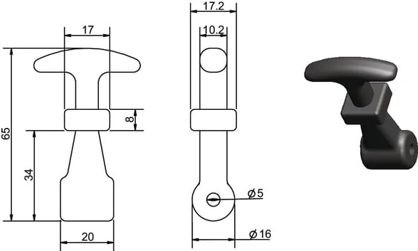 Kramp - 318003KR - Complete Engine Cover Holder 65mm