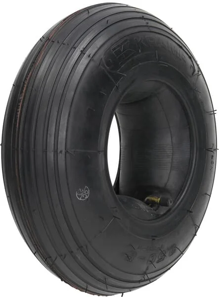 Kramp - 35064T510S - Tyre and Inner Tube 3.50-6, 4 Ply, Bent Valve, T-510, Kramp