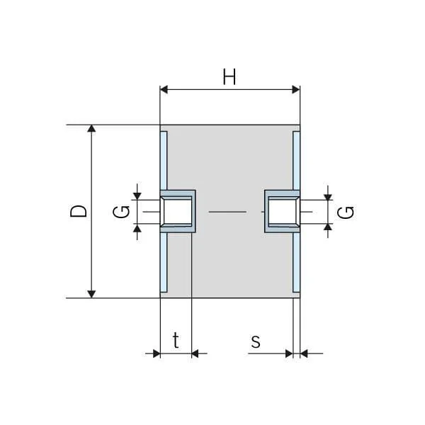 Kramp - 3530C80M6 - Silent Block C 35x30 M6 80 SH