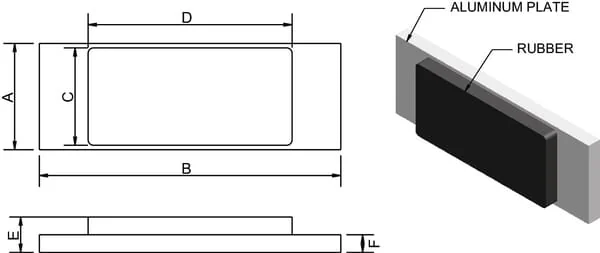Kramp - 368000KR - Rubber/Alu. Plate 120x170x16