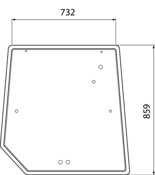 Kramp - 3715438M1N - Kramp Upper Rear Window