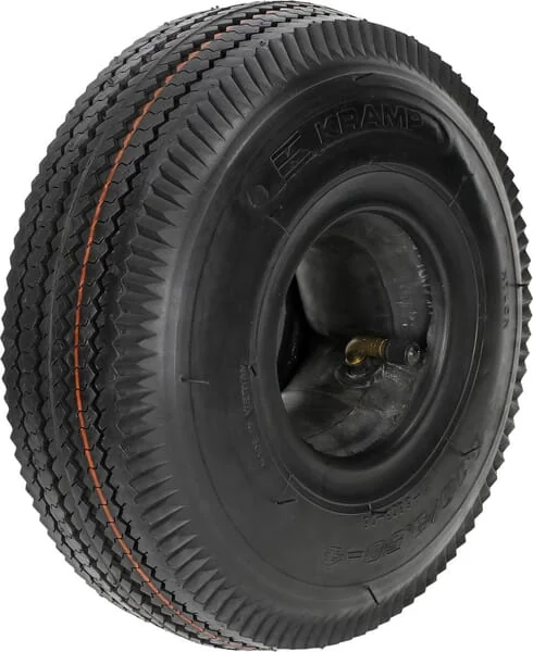 Kramp - 41035044S389S - Tyre and Tube 4.10/3.50-4, 4 Ply, Bent Valve, S-389S, Kramp
