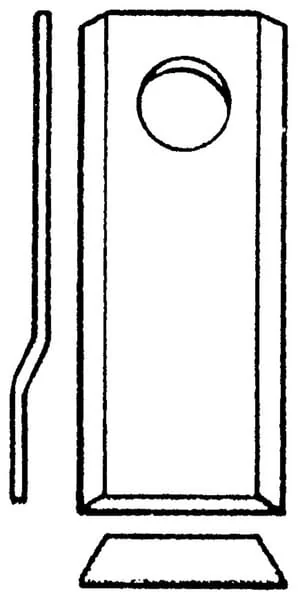 Kramp - 434122KR - Mower Blade LH/RH 120x50x4mm, Hole Diameter 21mm, Suitable For Poettinger, 25 pcs