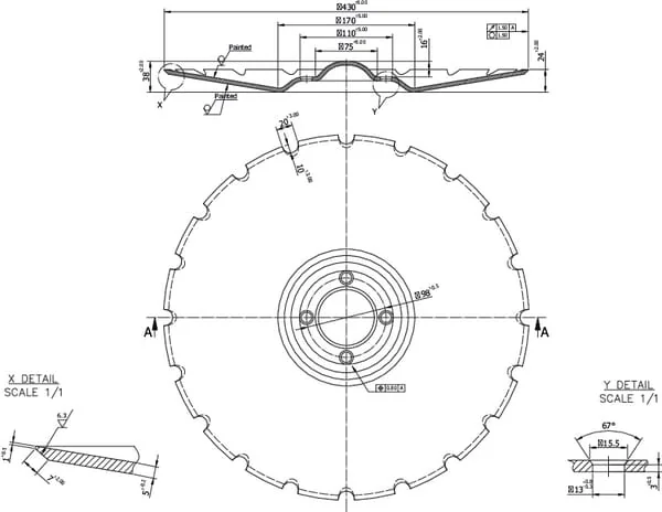 Kramp - 459608KR - Disc For Harrows Serrated 432x5 Carrier