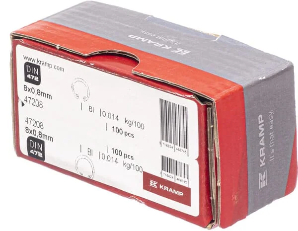Kramp - 47208 - Circlip Internal 8x0.8mm DIN472 Steel Kramp