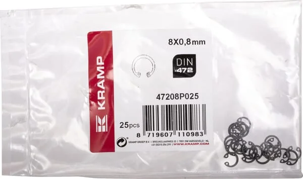 Kramp - 47208P025 - Circlip Internal 8x0.8mm DIN472 Steel Kramp
