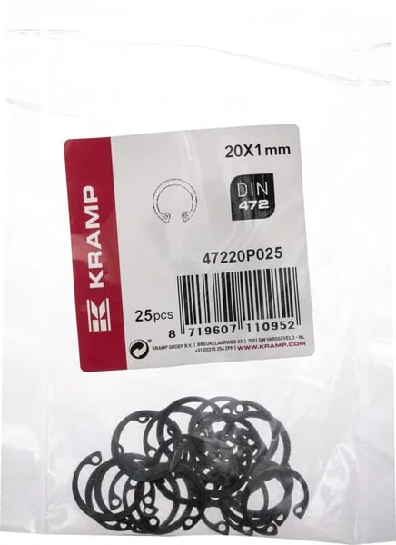 Kramp - 47220P025 - Circlip Internal 20x1mm DIN472 Steel Kramp