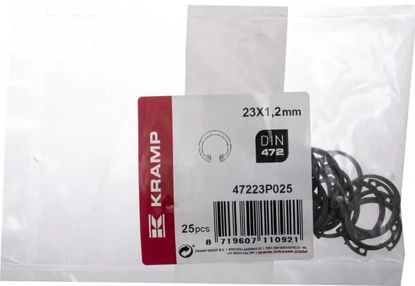 Kramp - 47223P025 - Circlip Internal 23x1.2mm DIN472 Steel Kramp