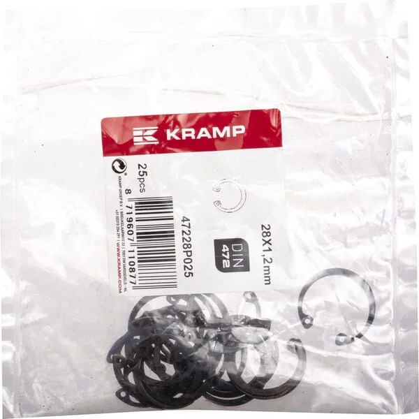 Kramp - 47228P025 - Circlip Internal 28x1.2mm DIN472 Steel Kramp