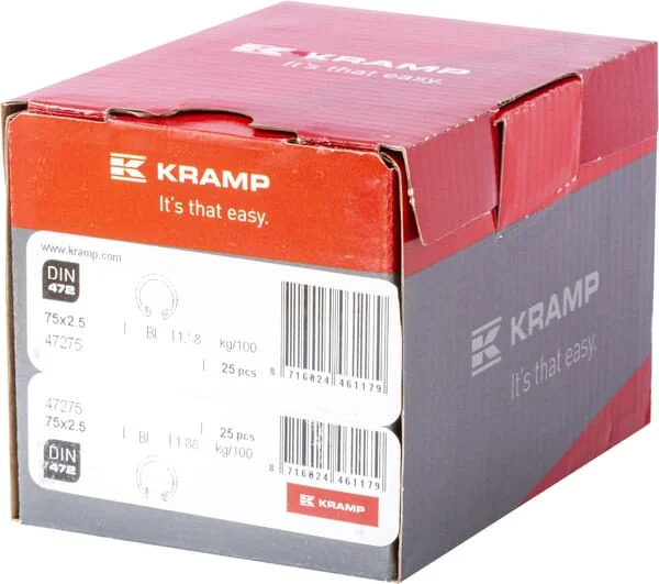 Kramp - 47275 - Circlip Internal 75x2.5mm DIN472 Steel Kramp